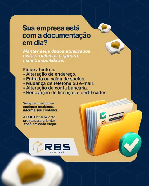 Post da RBS Contábil: sua empresa está com a documentação em dia?
