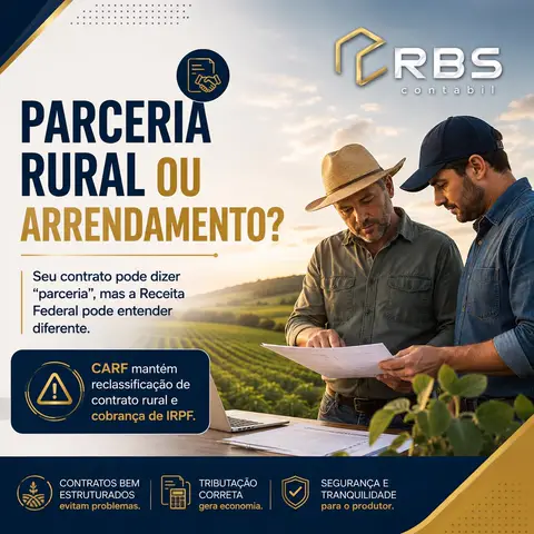 Post da RBS Contábil: parceria rural ou arrendamento?